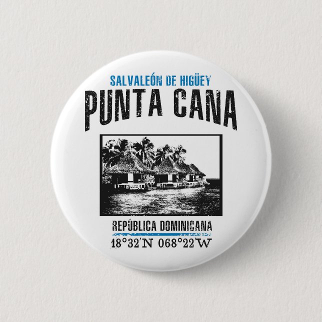 Punta Cana 6 Cm Round Badge (Front)
