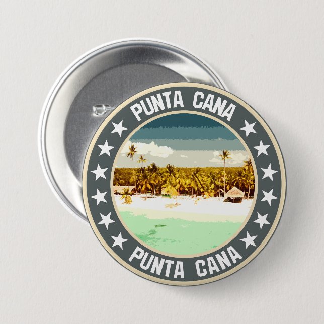 Punta Cana                                         7.5 Cm Round Badge (Front & Back)