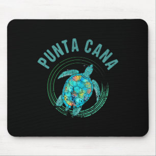 Punta Cana Beach Design Sea Turtle Illustration Gi Mouse Pad