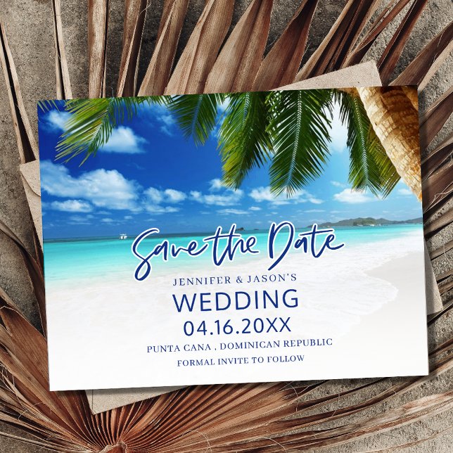 Punta Cana Beach Destination Wedding  Save The Date (Punta Cana Beach Destination Wedding Save The Date)