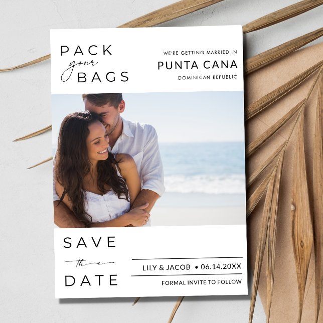 Punta Cana Beach Destination Wedding Save The Date (Punta Cana Beach Destination Wedding Save The Date)