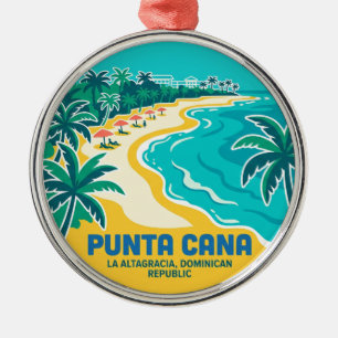 Punta Cana Beach Dominican Republic Metal Ornament
