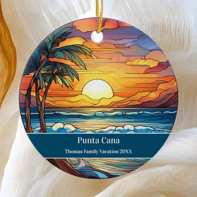 Punta Cana Beach Vacation Ceramic Ornament (Creator Uploaded)