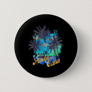 Punta Cana Beaches Summer Palm Tree Family 6 Cm Round Badge