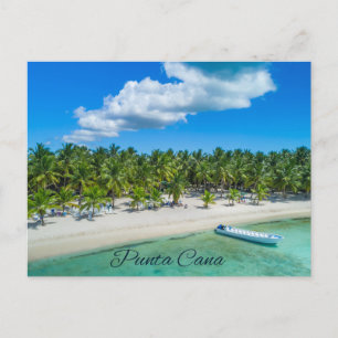 Punta Cana Beautiful Tropical Sandy Beach Palms   Postcard