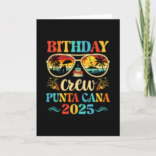 Punta Cana Birthday Crew Vacation Cruise 2025 Summ Card