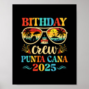 Punta Cana Birthday Crew Vacation Cruise 2025 Summ Poster