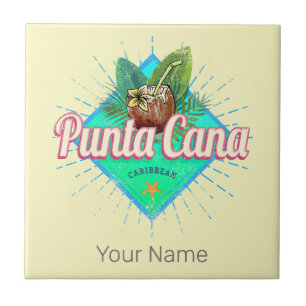 Punta Cana Caribbean Dominican Republic Retro Ceramic Tile
