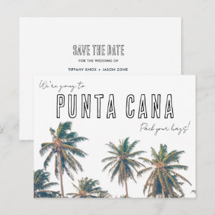 Punta Cana Destination Wedding Save the Date Postcard