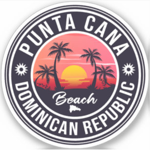 Punta Cana Dominican Palm Tree Beach Vintage