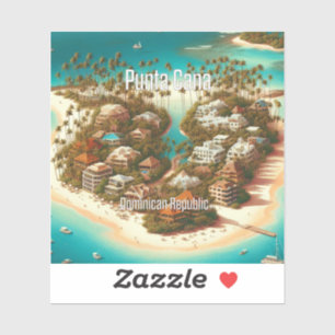 Punta Cana Dominican Republic 3 Inch Vinyl Sticker