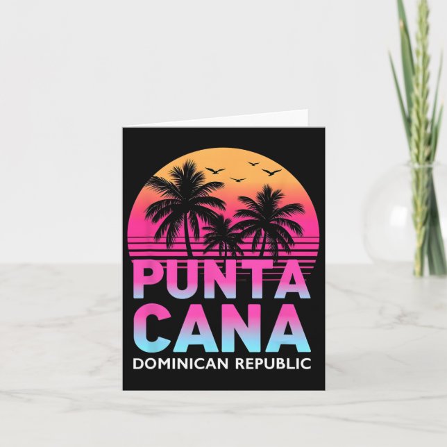 Punta Cana Dominican Republic Beach Vacation Famil Card (Front)
