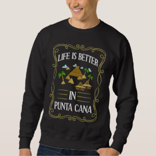 Punta Cana Dominican Republic City Skyline Travel Sweatshirt