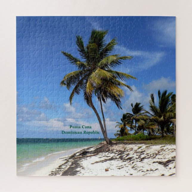 Punta Cana, Dominican Republic, coconut palm tree Jigsaw Puzzle (Vertical)