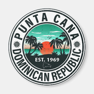 Punta Cana Dominican Republic Family Souvenir 80s Magnet
