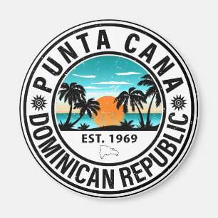 Punta Cana Dominican Republic Family Souvenir 80s Magnet