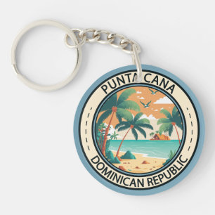 Punta Cana Dominican Republic Hut Badge Key Ring