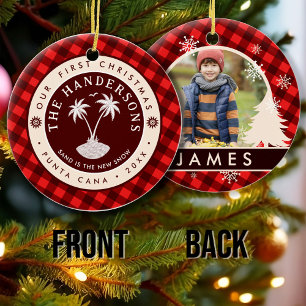 Punta Cana Dominican Republic Palm Tree Souvenir Ceramic Ornament