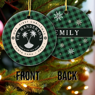 Punta Cana Dominican Republic Palm Tree Souvenir Ceramic Ornament