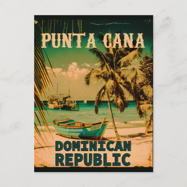 Punta Cana Dominican Republic - Retro Souvenir 80s Holiday Postcard (Front)