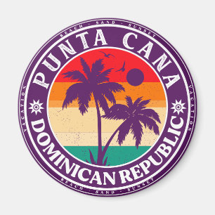 Punta Cana Dominican Republic - Retro Souvenir 80s Magnet