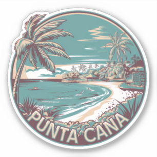 Punta Cana Dominican Republic Travel Art Badge