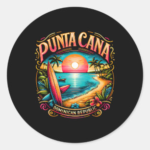 Punta Cana Dominican Republic Vacation Beach Classic Round Sticker