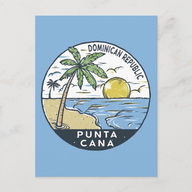 Punta Cana Dominican Republic Vintage Postcard (Front)