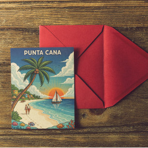 Punta Cana Dominican Republic Vintage Travel Postcard