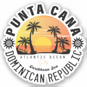 Punta Cana Dominican Retro Sunset Souvenir 60s