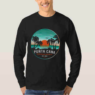 Punta Cana Dominican Retro Sunset Souvenir 60s T-Shirt