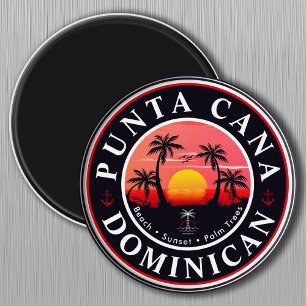 Punta Cana Dominican Travel Family Vacation Sunset Magnet