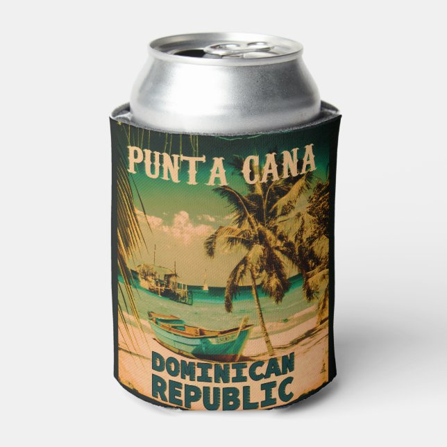 Punta Cana Dominican - Vintage Souvenir 80s Can Cooler (Can Front)
