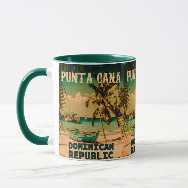 Punta Cana Dominican - Vintage Souvenir 80s Mug (Left)