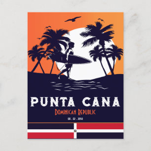 Punta Cana Dominican - Vintage Souvenir 80s Postcard