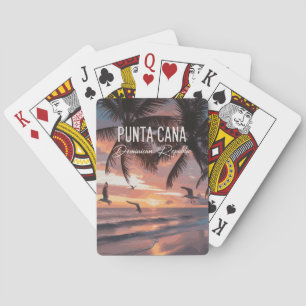 Punta Cana DR Retro Seagull Souvenir tropical Playing Cards