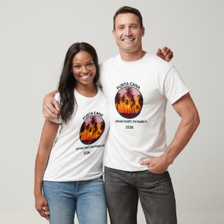 Punta Cana Familia Vacation Tropical Beach Sunset T-Shirt