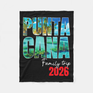 Punta Cana Family Trip 2026 Dominican Vacation Fleece Blanket
