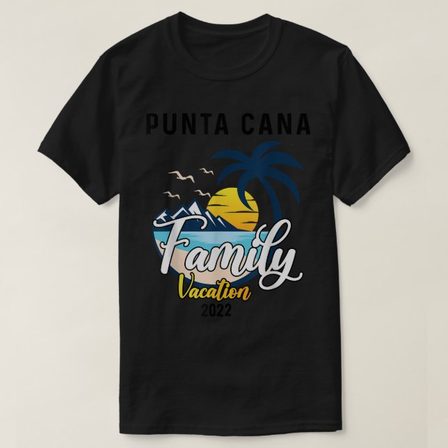 Punta Cana Family Vacation 2022 Matching Dominican T-Shirt (Design Front)