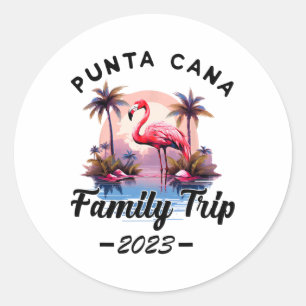 Punta Cana Family Vacation Matching Dominican Repu Classic Round Sticker