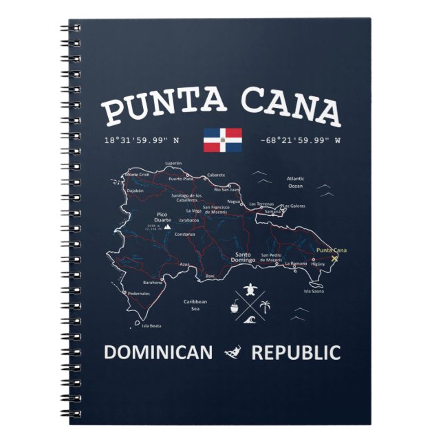 Punta Cana Map Notebook (Front)