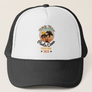 Punta Cana personalise Vacation 2023 Retro 60s Trucker Hat
