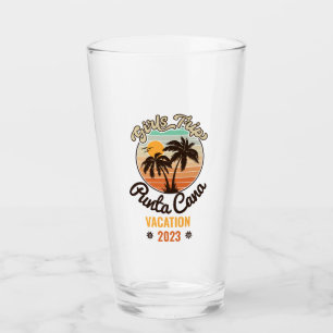 Punta Cana personalize Vacation 2023 Retro 60s Glass