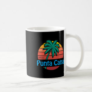 Punta Cana Retro Summer Palm Tree Beach Gift Men W Coffee Mug