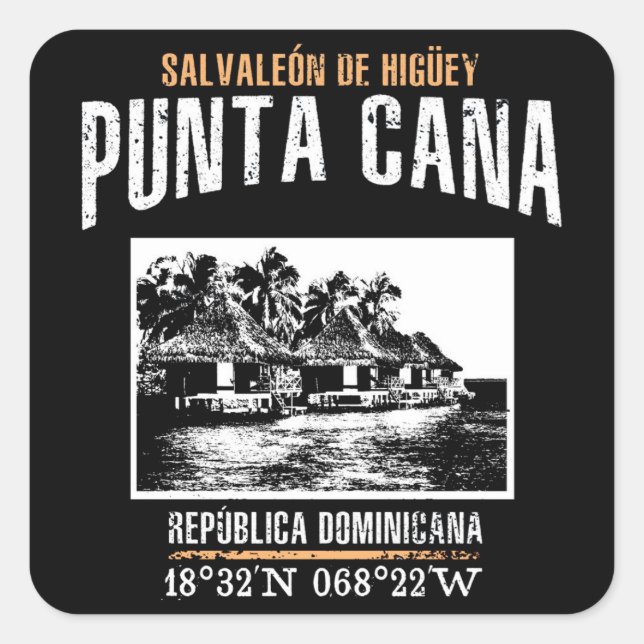 Punta Cana Square Sticker (Front)