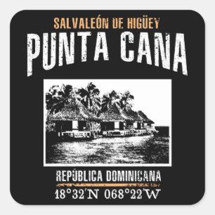 Punta Cana Square Sticker
