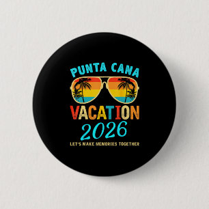 Punta Cana Trip 2026 Beach Vacation Summer Hollida 6 Cm Round Badge