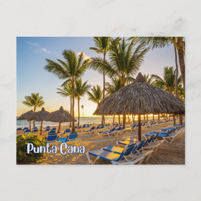 Punta Cana Tropical Beach Resort Sunrise View  Postcard (Front)