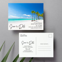 Punta Cana Tropical Beach Wedding Save The Date