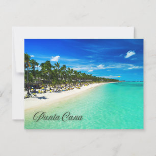 Punta Cana Tropical Sandy Beach Resort View  Postcard